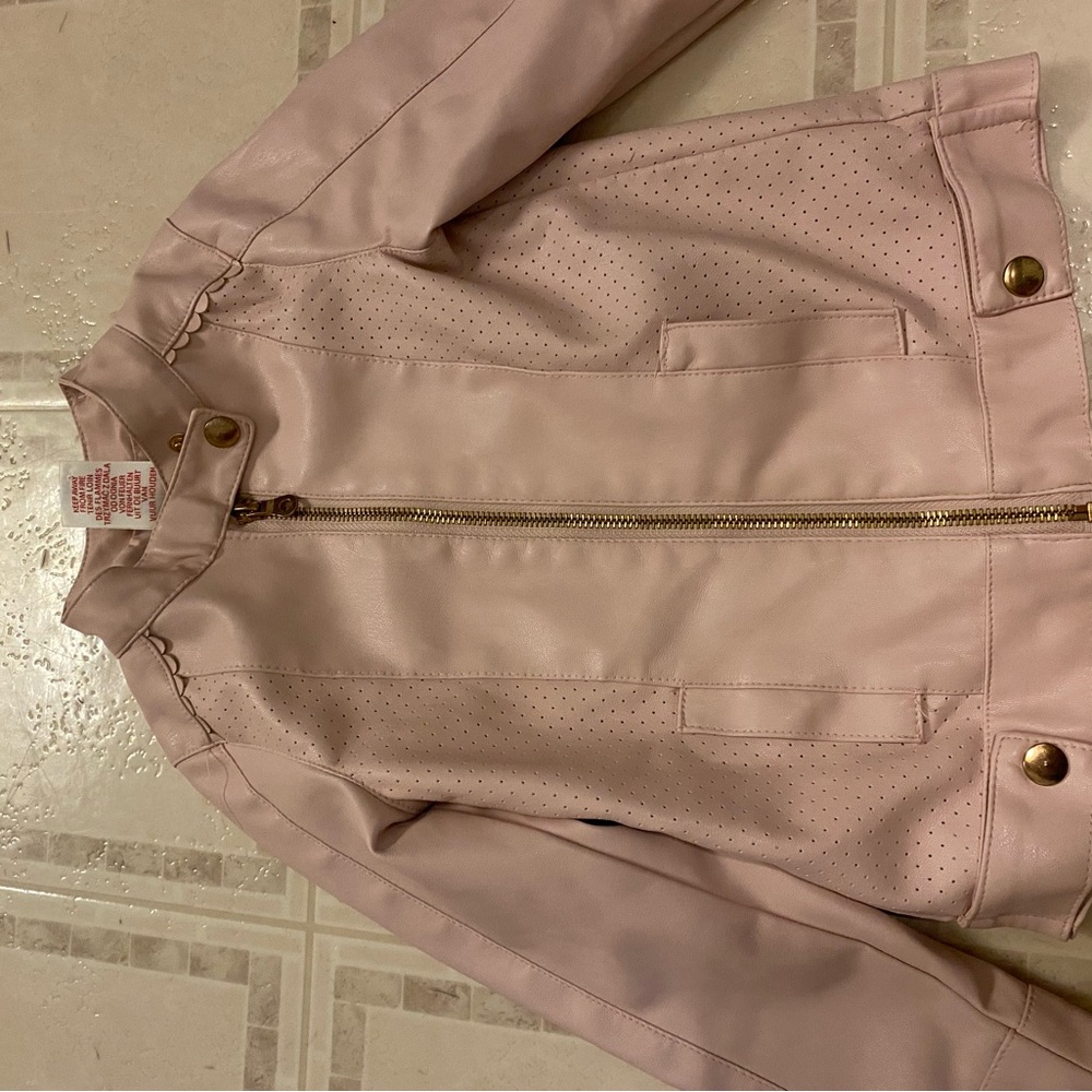 Max Studio Light Pink Leather Jacket
